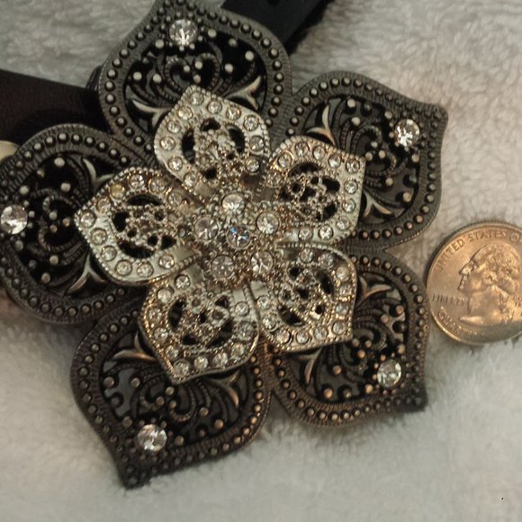 flower floral crystal belt